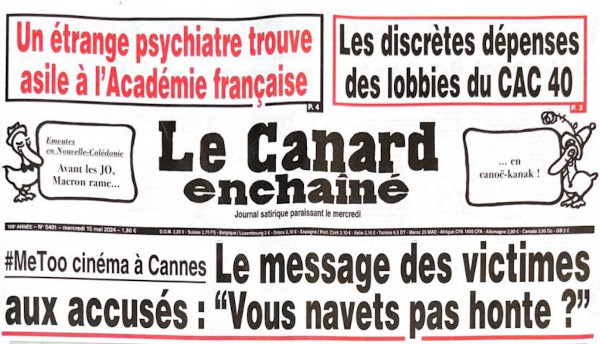 Le Canard Enchaîné du 15 Mai FRENCH PDF 2024