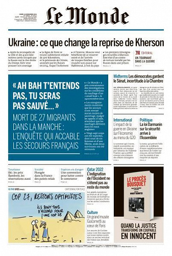 Le Monde du 15 Novembre 2022