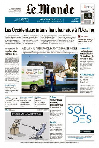 Le Monde du 27 Janvier 2023