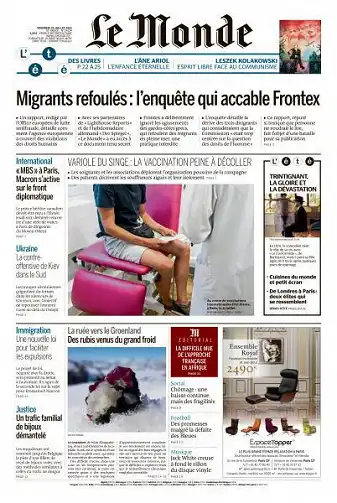 Le Monde du 29 Juillet 2022